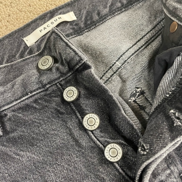 Pacsun High Waisted Straight Leg Black Jeans - Picture 5 of 5